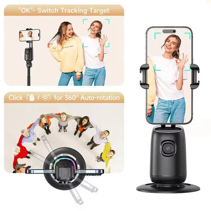Face Tracking Phone selfie stick intelligent 360°rotation