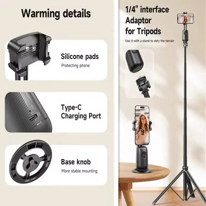 Face Tracking Phone selfie stick intelligent 360°rotation